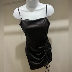 Black fitted mini dress